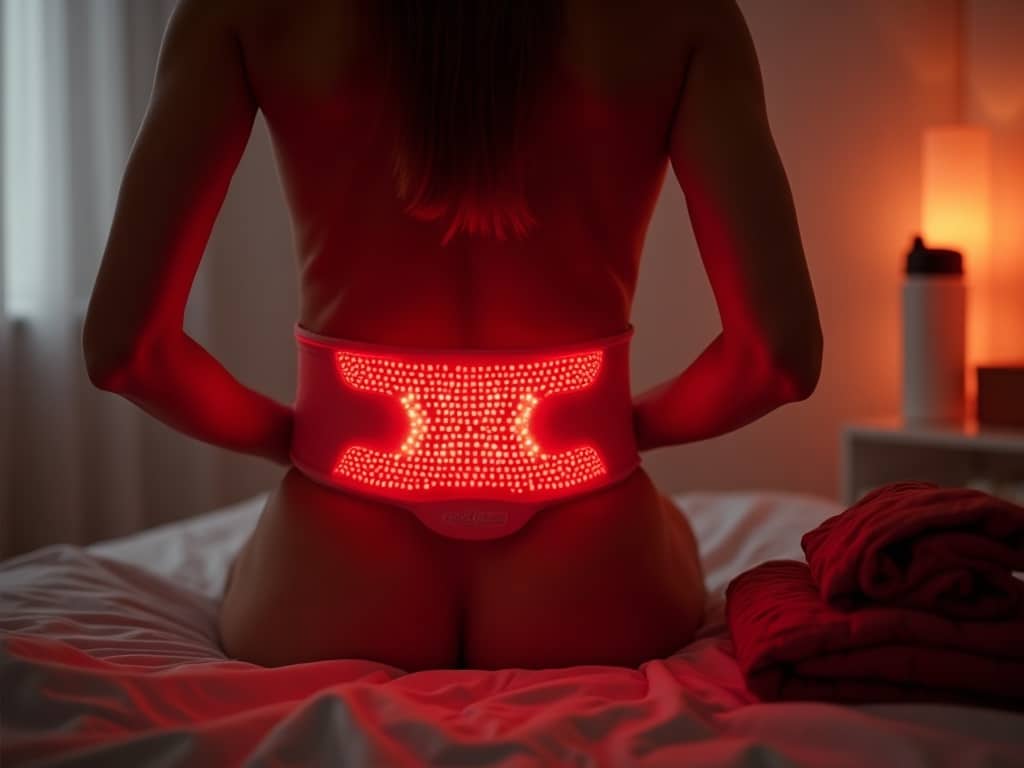 Lifepro Red Light Therapy Belt Review: Portable Relief for Back and Shoulder Pain 2 red light in action