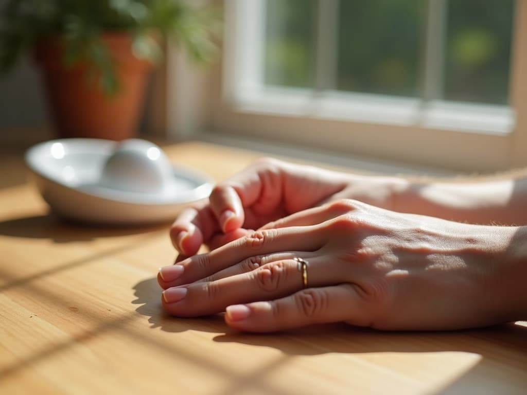 finger massager in action