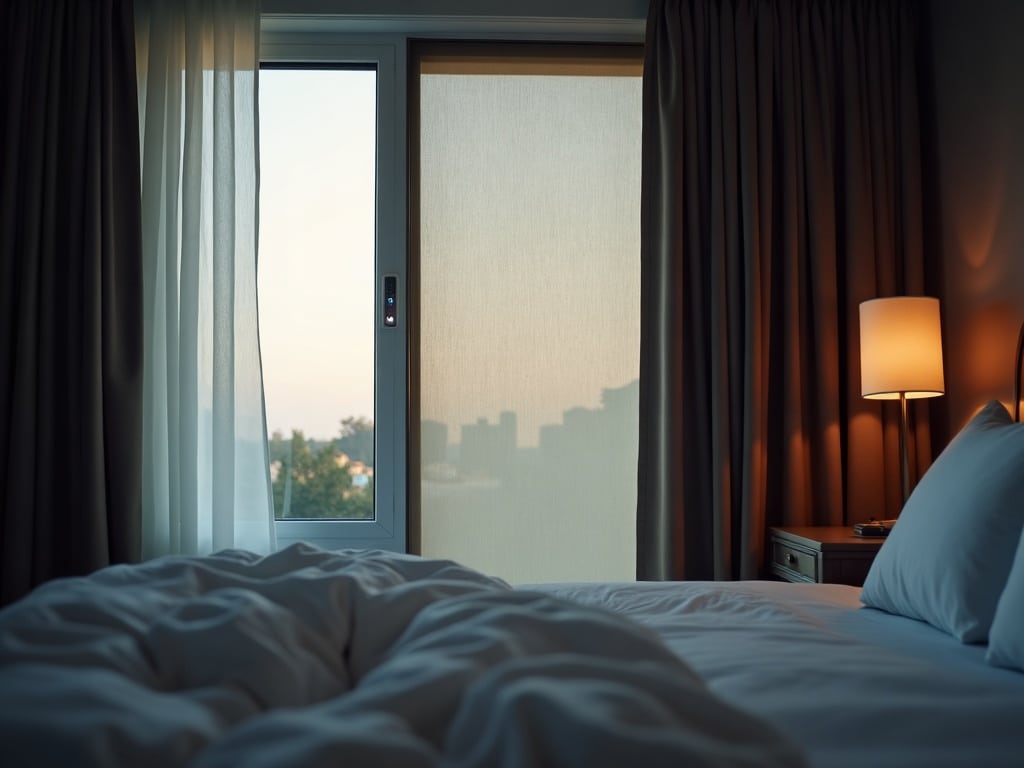 blackout curtains in action