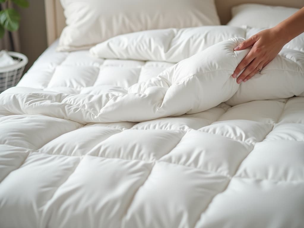 down comforter in action