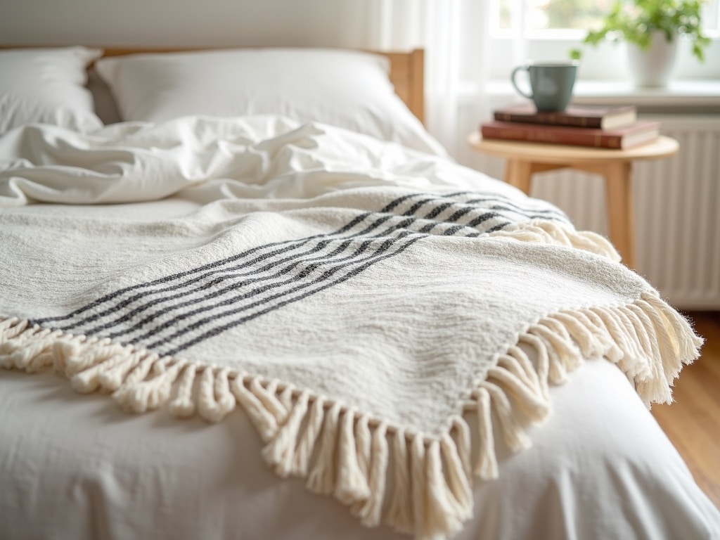 cotton throw in action